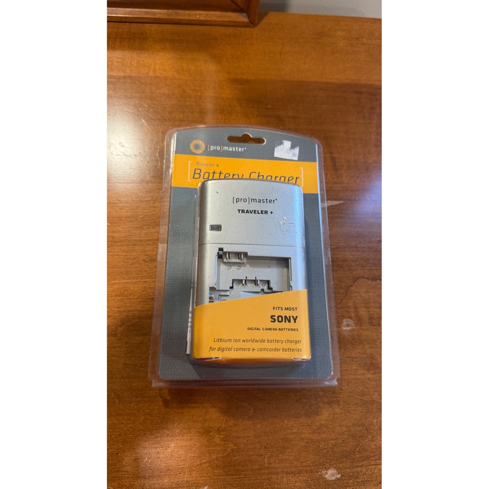 ProMaster Traveler+ Battery Charger Sony Lithium Ion Silver Rapid USB Port 3056